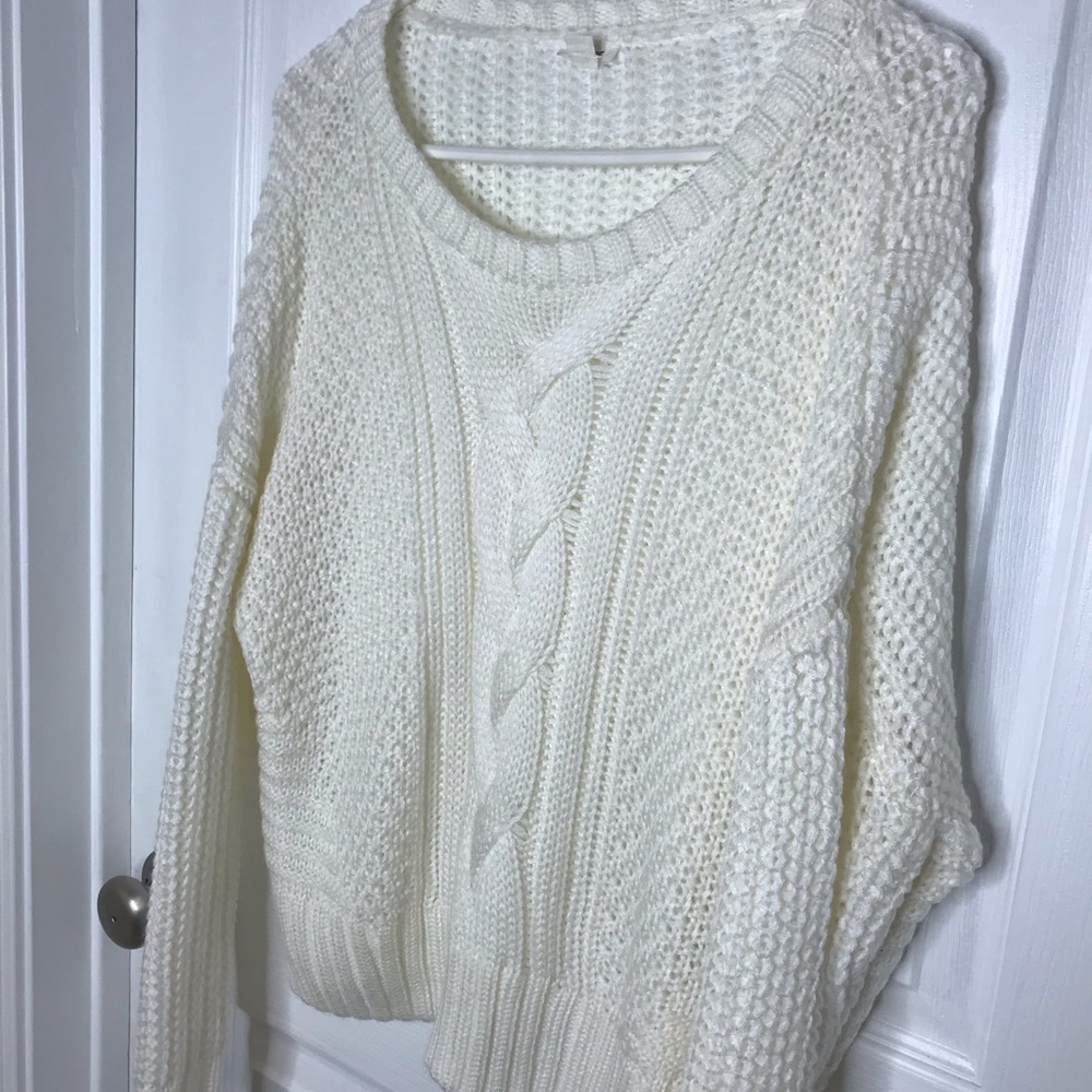 Oversized white Garage sweater
